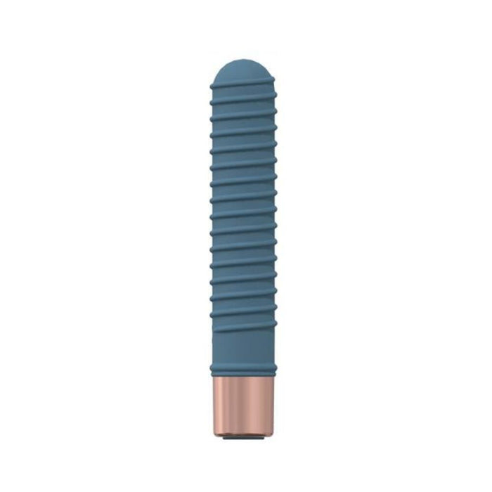 Loveline Poise 10 Speed Mini-vibe Silicone Rechargeable Waterproof Blue/grey