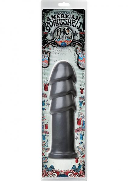 American Bombshell B-10 Warhead Dildo 10 inches Gray