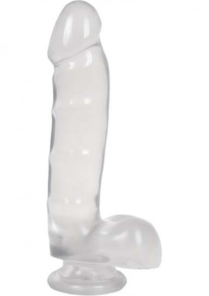 Jelly Jewels Cock And Balls With Suction Cup 8 Inch