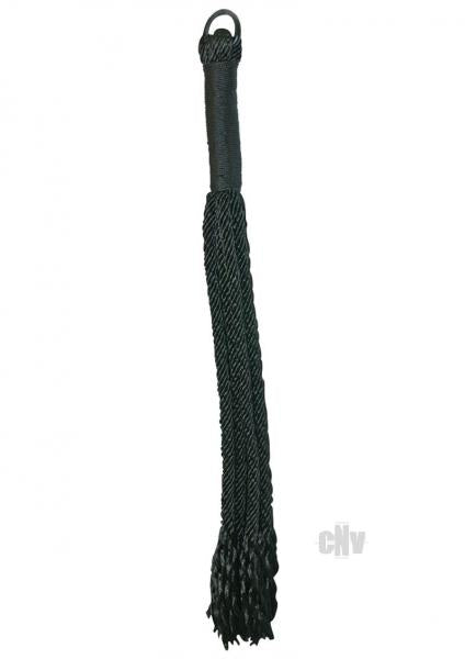 Sex and Mischief Shadow Rope Flogger Black