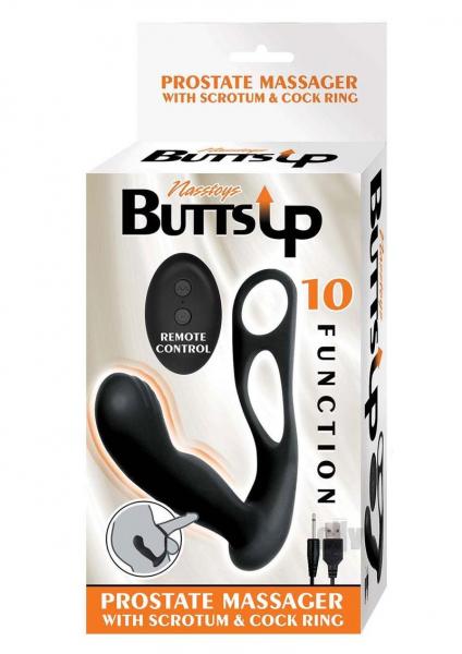 Butts Up P-massage W/ C-ring Black