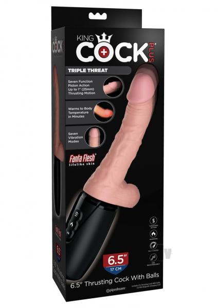 King Cock Plus 6.5'' Triple Threat Dong