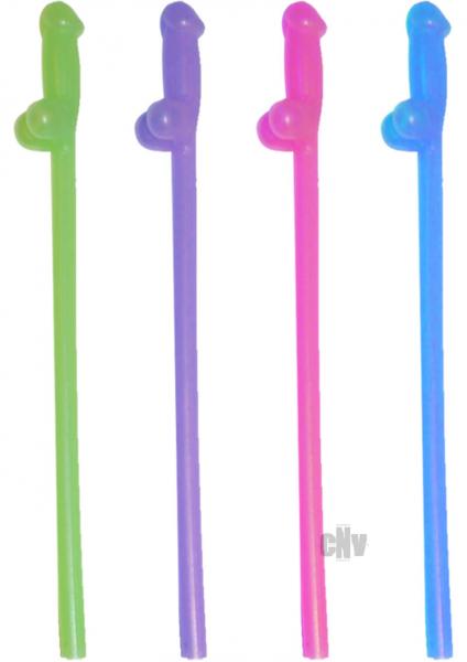 Glow In The Dark Naughty Straws 8 Count