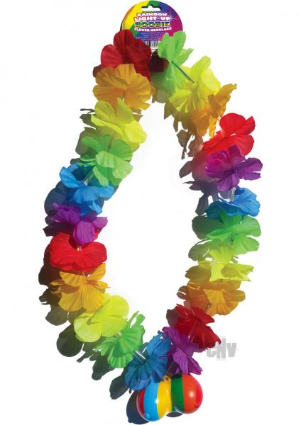 Rainbow Light Up Flower Boobie Necklace