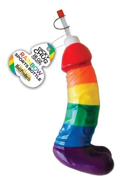 Rainbow Dicky Chug Sports Bottle 16 ounces Capacity