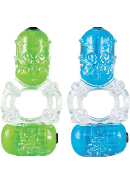 Color Pop Big O 2 Double Cock Ring Assorted Colors