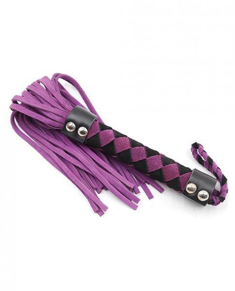 Plesur 15 inches Leather Flogger Purple