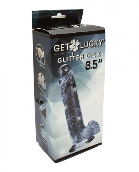 Get Lucky 8.5'' Real Skin Glitter Dick - Clear