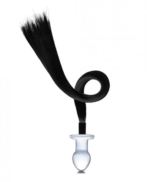 Glas 3 Horse Tail Glass Butt Plug ''