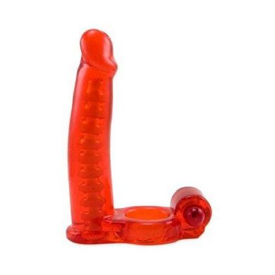 Double Penetrator C Ring W/ Bendable Dildo