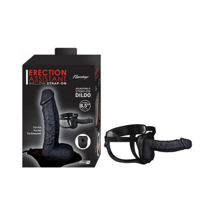 Erection Assistant Hollow Strap-on 8.5 In. Black