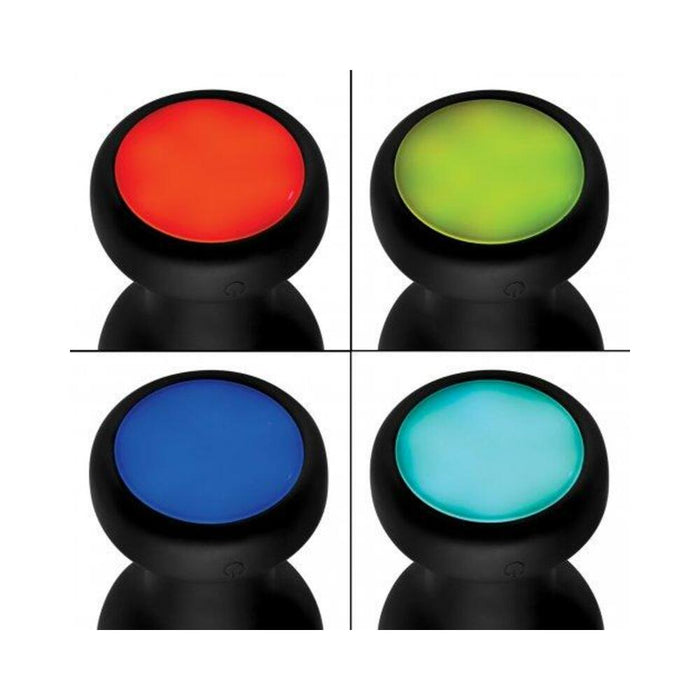 Booty Sparks Silicone Vibrating LED Anal Plug Small Black
