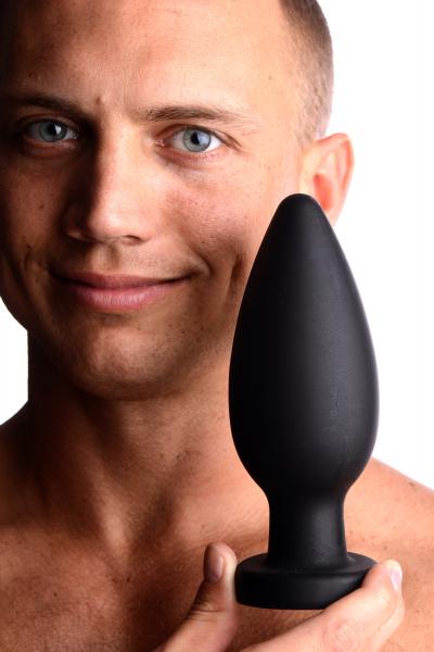 Colossus XXL Silicone Anal Suction Cup Plug Black