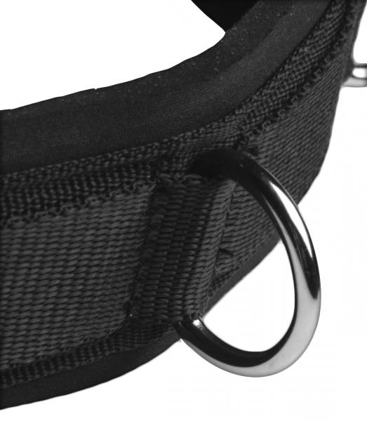 Neoprene Bondage Collar With D-Rings