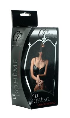 Le Boheme Satin Blindfold - Black