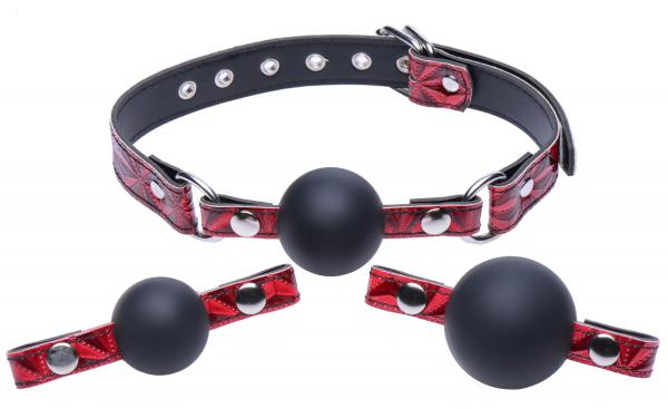 Crimson Tied Triad Interchangeable Silicone Ball Gag