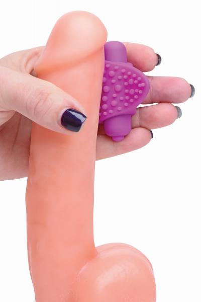 Versa Tingler Cock Ring, Finger Vibe Clit Stim Purple