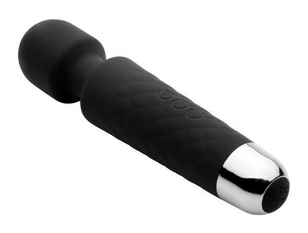 Deep Velvet 18X Silicone Massage Wand Black