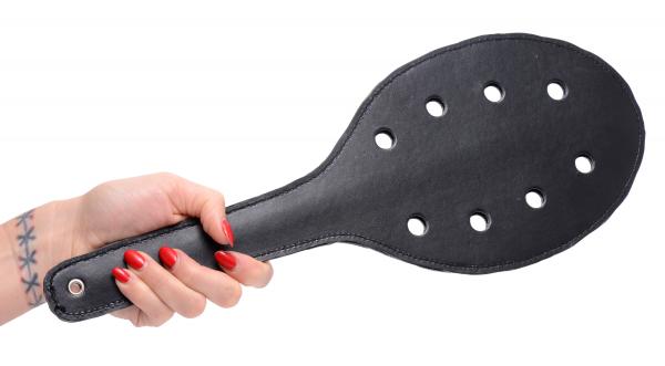 Spanking Rounded Paddle With Holes Black