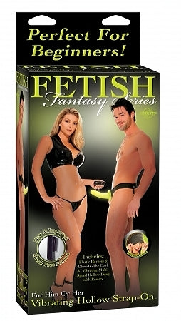 Fetish Fantasy Vibrating Hollow Strap-On Glow in the Dark