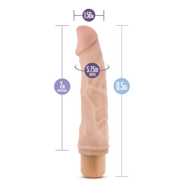 Cock Vibe #6 Vibrating 9 inches Dong Beige