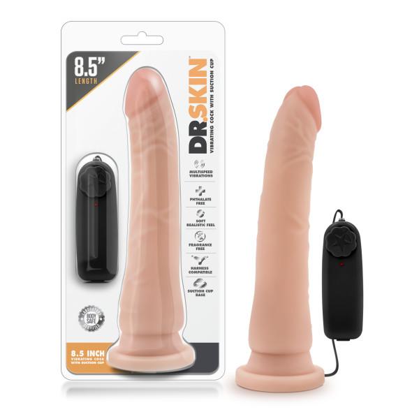 Dr. Skin 8.5 Inch Vibrating Realistic Cock With Suction Cup