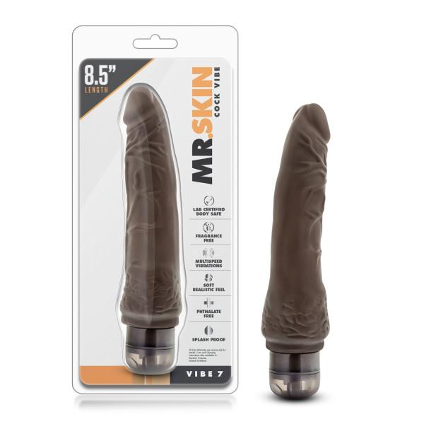 Mr Skin Vibe 7 Chocolate 8.5 inches Realistic Vibrator