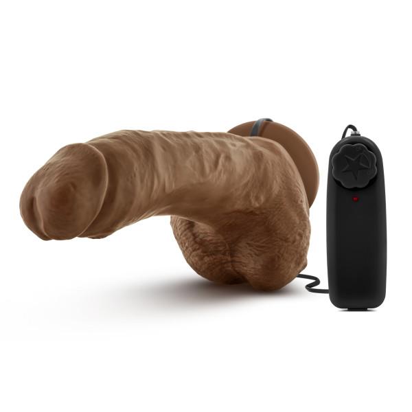 The Boxer 9 inches Vibrating Realistic Cock Brown