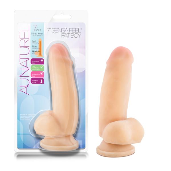 Au Naturel 7 inches Sensa Feel Fat Boy Dildo Beige