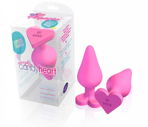 Naughty Candy Hearts Pink Butt Plug