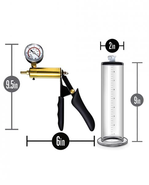 Performance VX6 Penis Pump Pistol & Gauge Clear