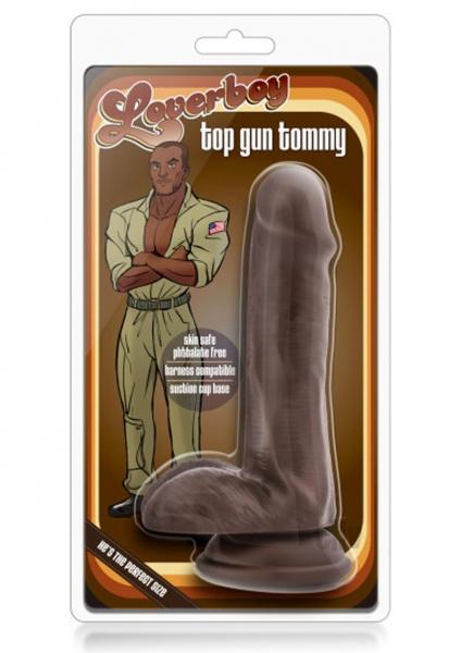 Loverboy Top Gun Tommy Chocolate Brown Dildo