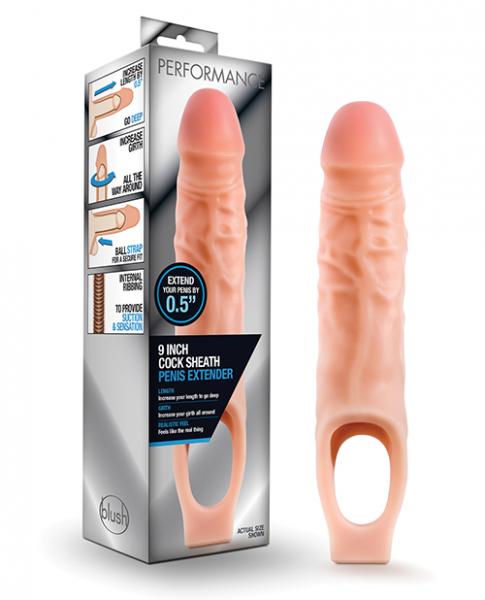 Performance 9 inches Cock Sheath Penis Extender Beige