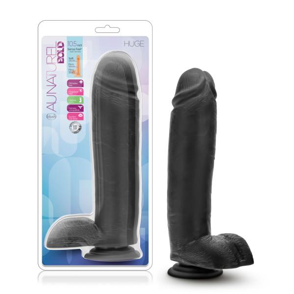 Au Naturel Bold Huge 10.5 inches Dildo Black