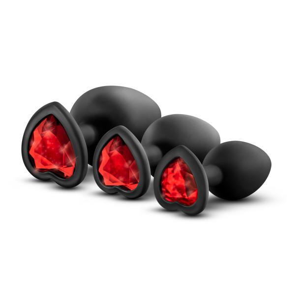 Bling Plugs Training Kit Black with Gem End