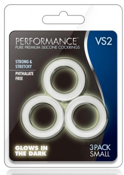 Performance VS2 Silicone Cock Rings Small White