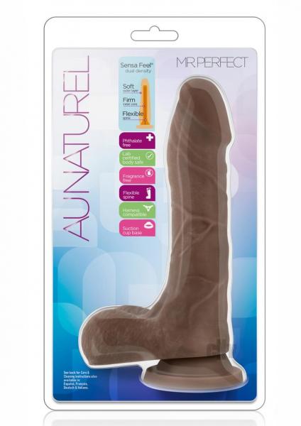 Au Naturel Mister Perfect Chocolate Brown Dildo