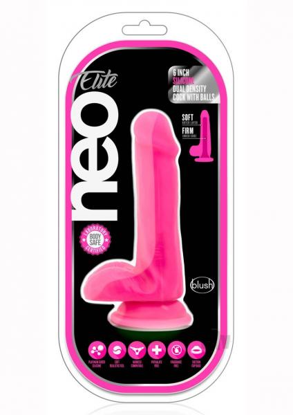 Neo Elite 6 inches Silicone Dual Density Cock & Balls