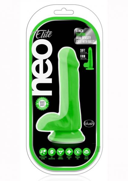 Neo Elite 6 inches Silicone Dual Density Cock & Balls