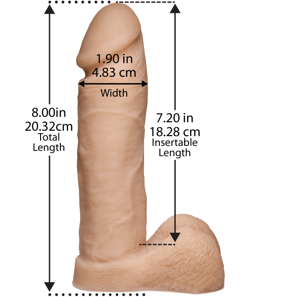 Truskyn Tru Ride 8 inches Vanilla Beige Dildo