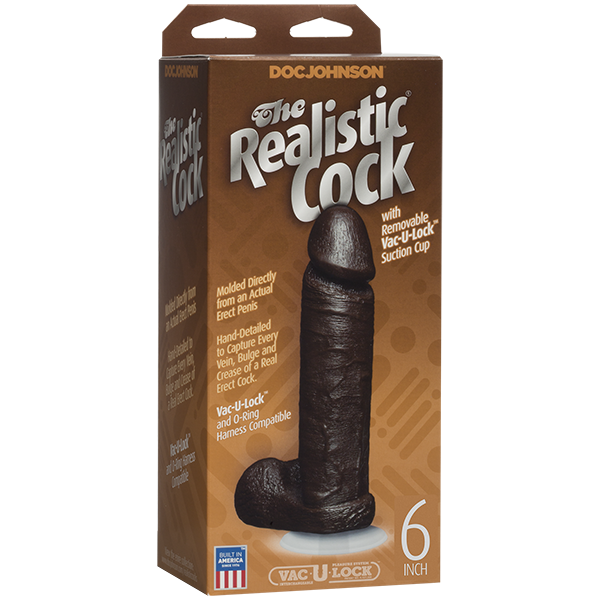 The Realistic C*ck 6 inch - Brown