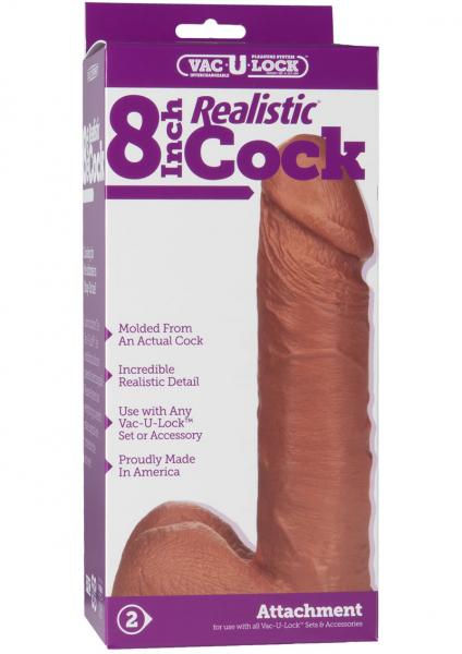 Vac-U-Lock 8 inches Realistic Dildo