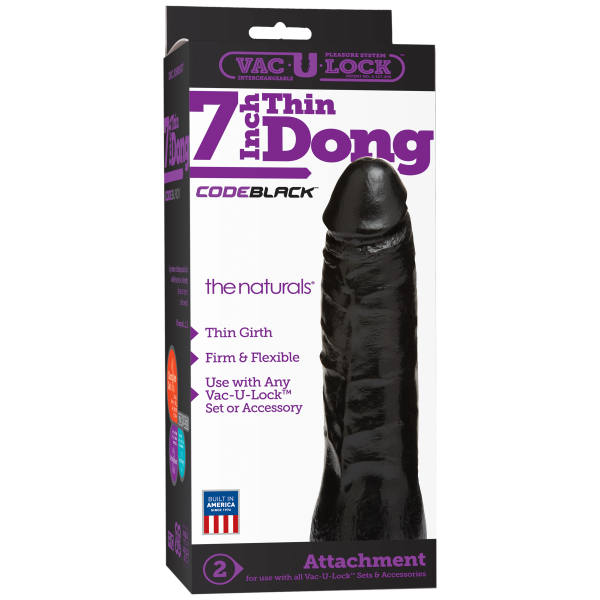 Vac U Lock Code Black Natural Thin Dong 7 Inches