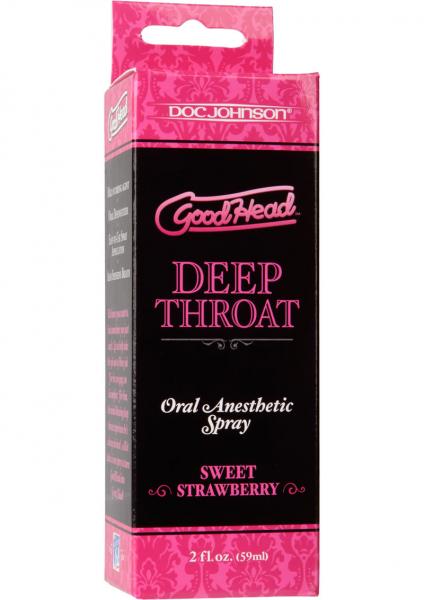 Goodhead Deep Throat Oral Spray Sweet Strawberry 2oz