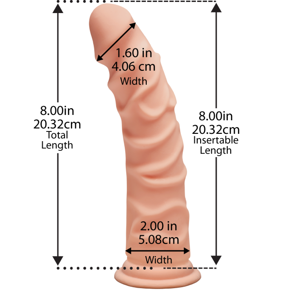 The D Ragin 8 inches Ultraskyn Dildo