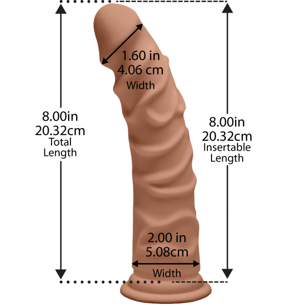 The D Ragin 8 inches Ultraskyn Dildo