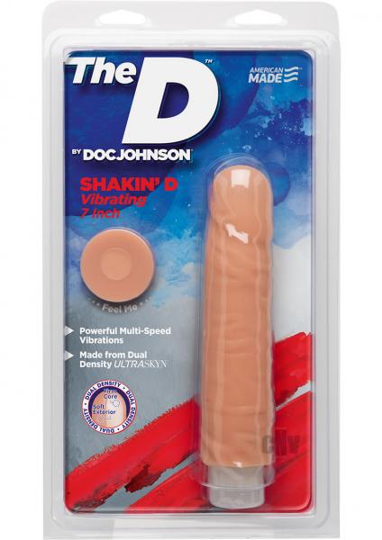 The D Shakin D 7 inch Vibrating Dildo