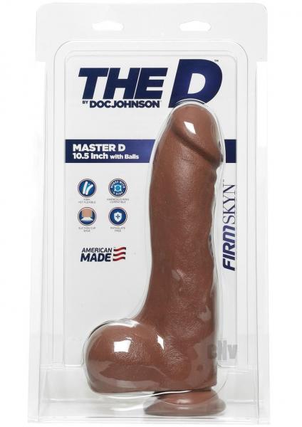 The D Master D 10.5 inches Dildo with Balls Brown