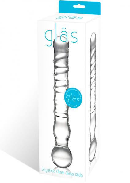 Joystick Glass Dildo Wand Anal & G-Spot Clear