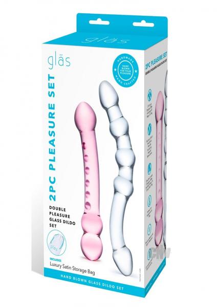 Glas 2 Piece Double Pleasure Glass Dildo Set